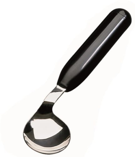 Zakrzywiona łyżeczka z grubym trzonkiem - Etac angled spoon
