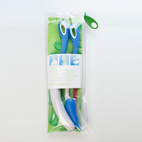 Zestaw: grzebień, myjka do ciała, pilniczek i uchwyt wielofunkcyjny - Etac Beauty Kit