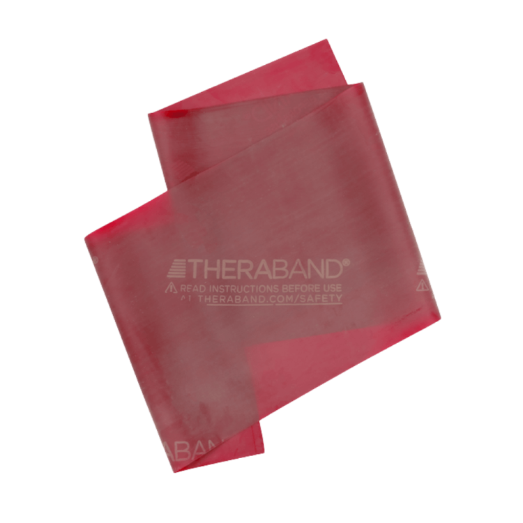 Taśma lateksowa Theraband 1,5 m (kolor czerwony - opór średni)