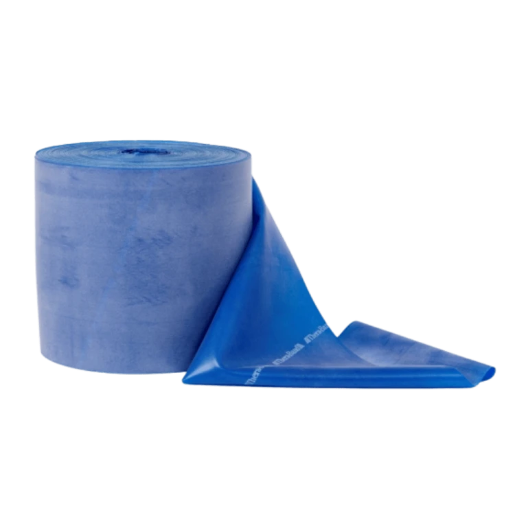 Taśma lateksowa Theraband 45,5 m (kolor niebieski - opór extra mocny)