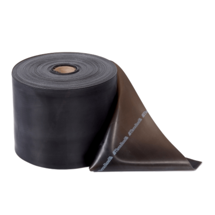 Taśma lateksowa Theraband 45,5 m (kolor czarny - opór specjalnie mocny)