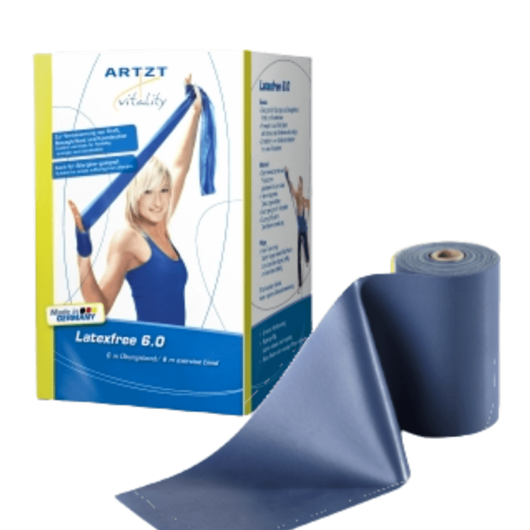 Taśma bezlateksowa Artzt vitality 6 m kolor niebieski opór extra mocny