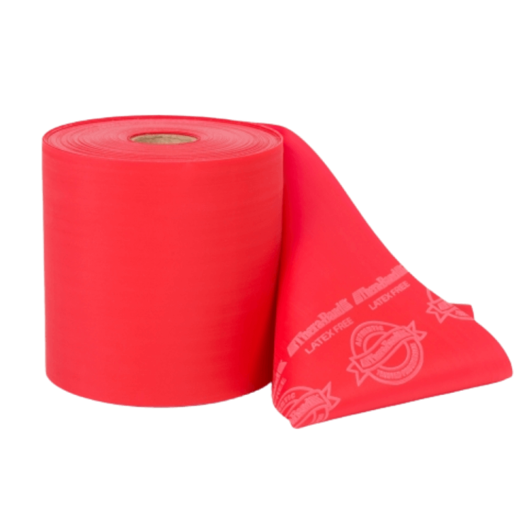 Taśma bezlateksowa Theraband 22,9 m - kolor czerwony - opór średni