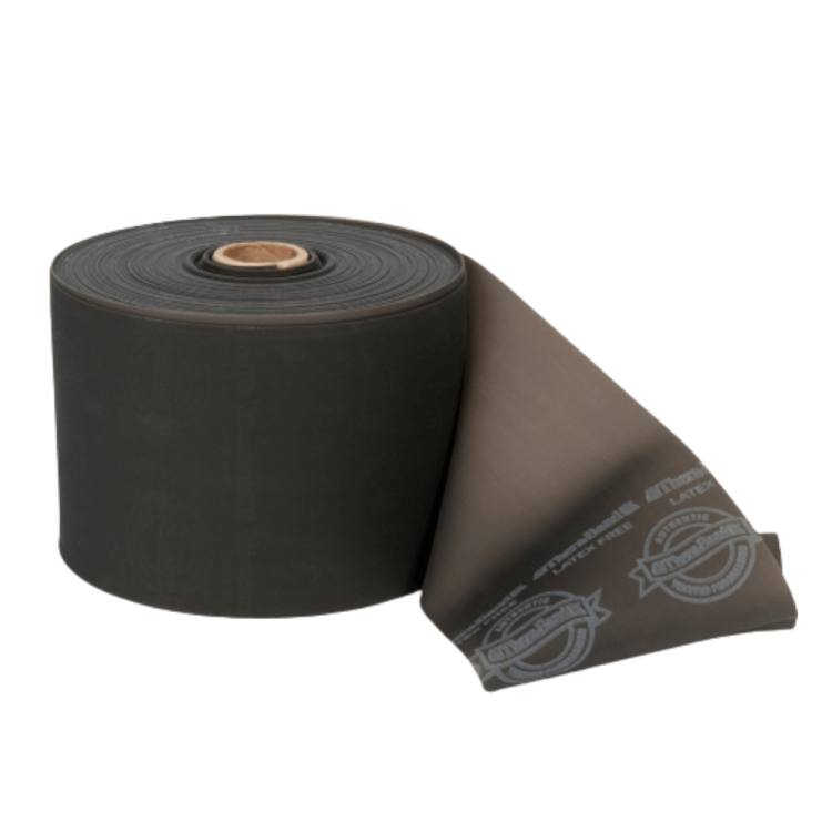 Taśma bezlateksowa Theraband 22,9 m - kolor czarny - opór specjalnie mocny