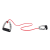 Tubing Theraband 1,4 m Kolor czerwony, Opór średni, Uchwyt gąbkowy lub elastyczny