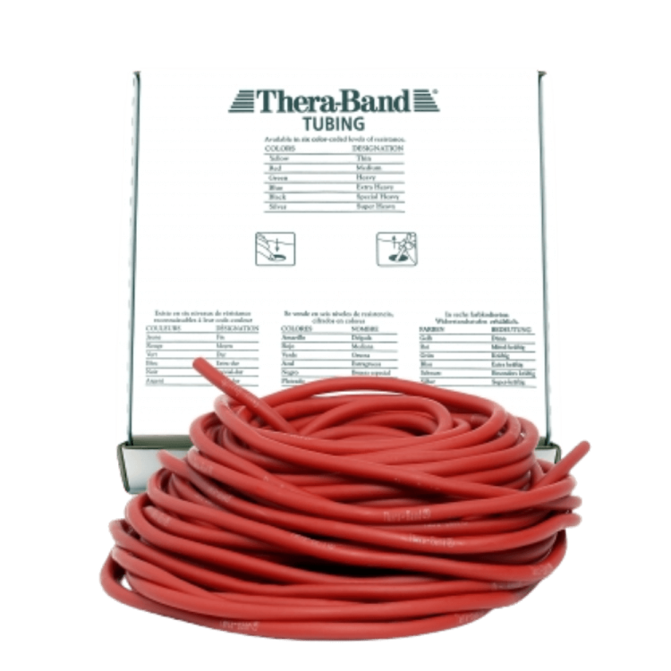 Tubing TheraBand® 30,5 m. Kolor czerwony, Opór średni