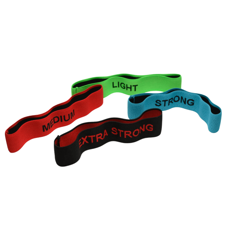 Zestaw 4 materiałowych pętli mini loop - 5 x 32 cm (cztery opory)