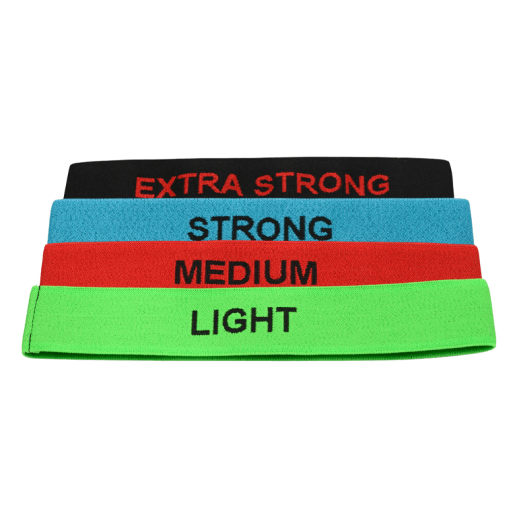 Zestaw 4 materiałowych pętli mini loop - 5 x 32 cm (cztery opory)