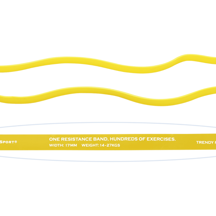 Power Band 14 kg - 27 kg, kolor żółty, opór słaby - (light) - TRENDY