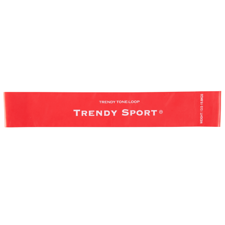 Power Band mini loop 13,5 kg - 15,8 kg, kolor czerwony, opór mocny - (heavy) - TRENDY