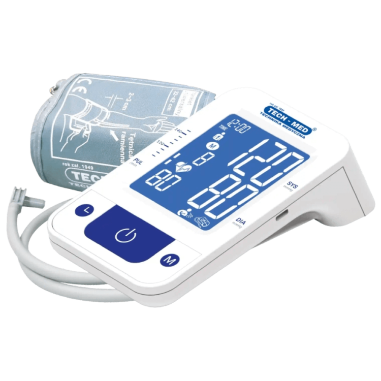 Ciśnieniomierz TMA-CONTROL 3 TECH-MED z funkcją mowy, pomiar podczas pompowania, pamięć 2x120, 22-42 cm
