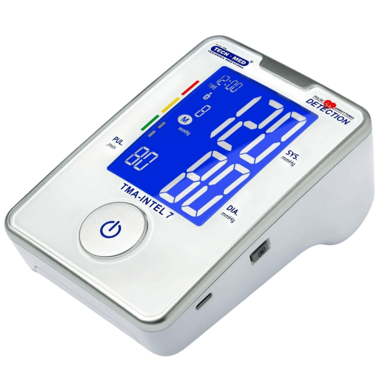 Ciśnieniomierz TMA-INTEL 7 TECH-MED z zasilaczem USB, pomiar podczas pompowania, wykrywa arytmię