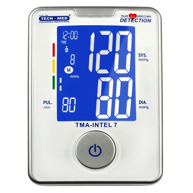 Ciśnieniomierz TMA-INTEL 7 TECH-MED z zasilaczem USB, pomiar podczas pompowania, wykrywa arytmię
