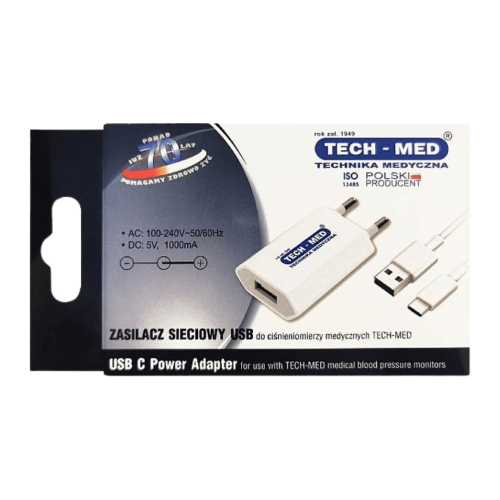 Oryginalny zasilacz sieciowy USB typu C TECH-MED