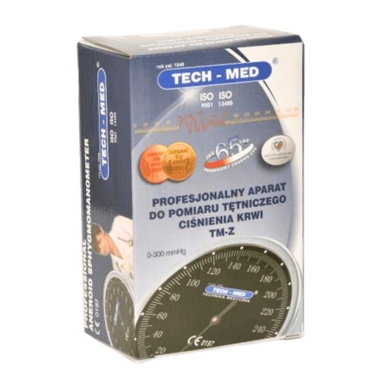 Ciśnieniomierz zegarowy TM-Z (biały lub czarny cyferblat) TECH-MED