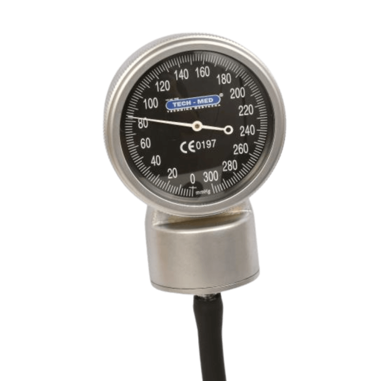Ciśnieniomierz zegarowy TM-ZS (czarny lub biały) TECH-MED + stetoskop
