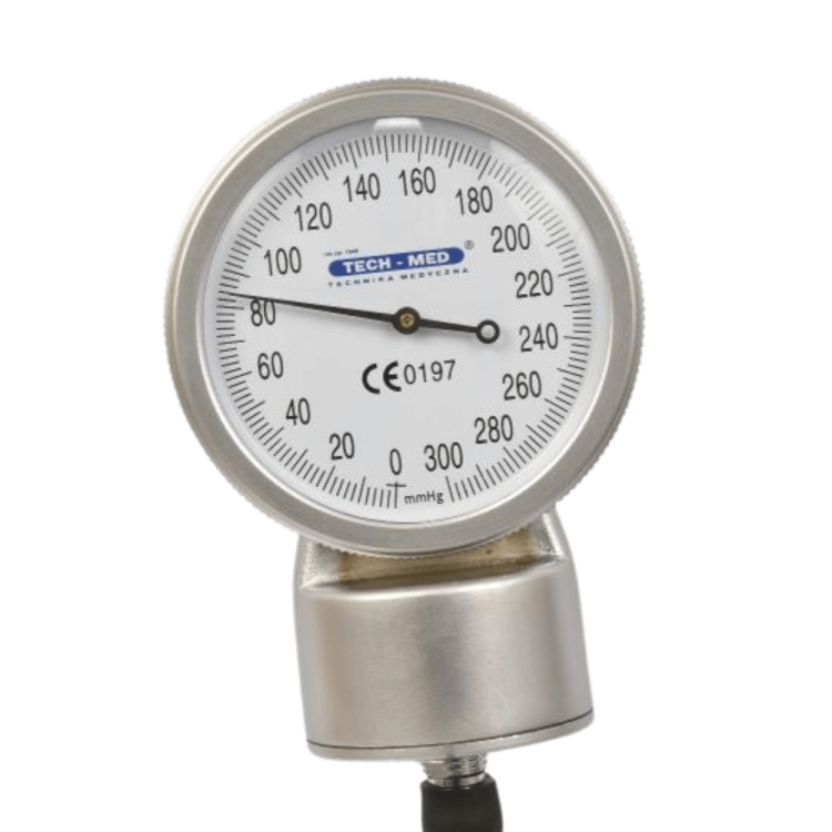 Ciśnieniomierz zegarowy TM-ZS (czarny lub biały) TECH-MED + stetoskop