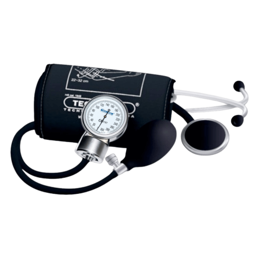 Ciśnieniomierz zegarowy TM-ZS (czarny lub biały) TECH-MED + stetoskop