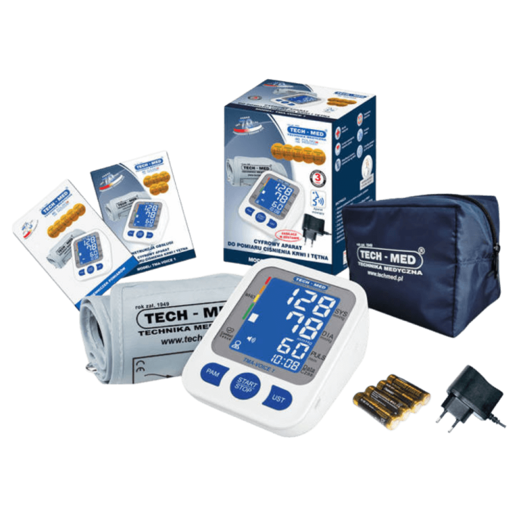 Ciśnieniomierz TMA-VOICE 1 TECH-MED z funkcją mowy + zasilacz