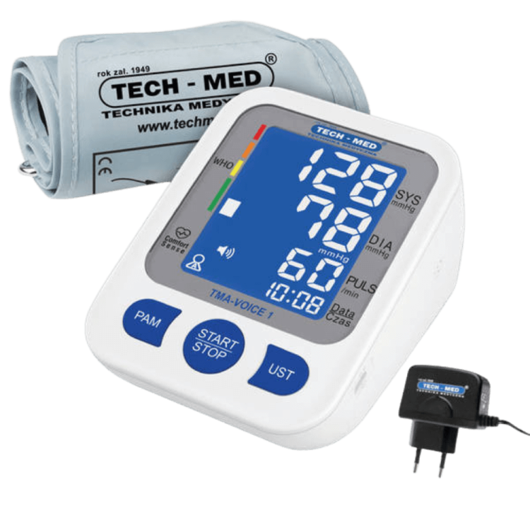 Ciśnieniomierz TMA-VOICE 1 TECH-MED z funkcją mowy + zasilacz