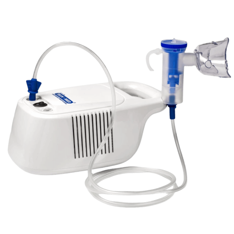 Inhalator kompresorowy z irygatorem TM-NEB HOSPI TECH-MED – do nebulizacji i oczyszczania zatok, do pracy ciągłej, 2 maski