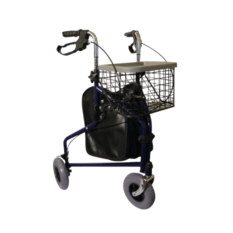 Balkonik trójkołowy z torbą i koszykiem