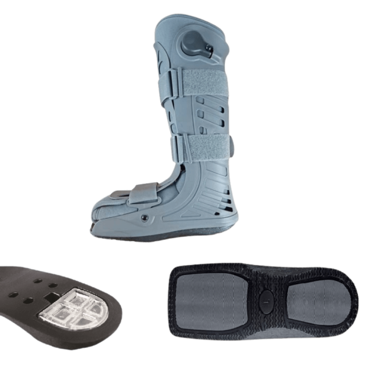 Orteza stopowo-goleniowa dwukomorowa wysoka Walker Dual Comfort szara AR-608 - ARmedical
